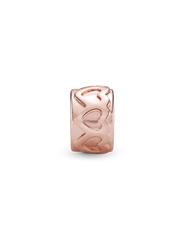 Band of Hearts Clip Charm - 14k rose gold plating