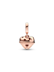 FINAL SALE - Festive Bell Dangle Charm - 14k rose gold plating