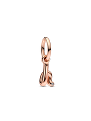 FINAL SALE - Letter H Script Alphabet Dangle Charm - 14k rose gold plating