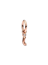 FINAL SALE - Letter I Script Alphabet Dangle Charm - 14k rose gold plating