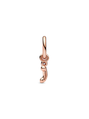 FINAL SALE - Letter I Script Alphabet Dangle Charm - 14k rose gold plating