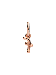 FINAL SALE - Letter F Script Alphabet Dangle Charm - 14k rose gold plating