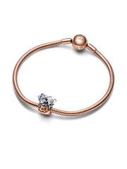 Disney Mickey Mouse & Minnie Mouse Halloween Pumpkin Charm - Sterling silver, 14k rose gold plating