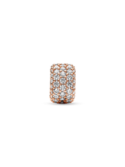 Sparkling Pavé Triple-row Charm - 14k rose gold plating