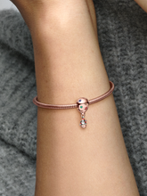 FINAL SALE - Two-tone Santa Claus in Hot Air Balloon Charm - 14k rose gold plating