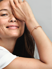 FINAL SALE - Sparkling Freehand Heart Charm - 14k rose gold plating