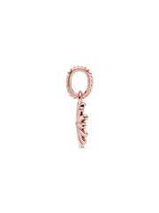 FINAL SALE - Pink Daisy Flower Dangle Charm - 14k rose gold plating