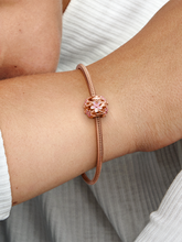 Openwork Pink Daisy Flower Charm - 14k rose gold plating