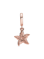 FINAL SALE - Sparkling Starfish Dangle Charm - 14k rose gold plating