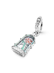 Disney Beauty and the Beast Enchanted Rose Dangle Charm - Sterling silver