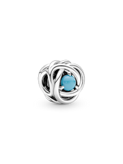 December Birthstone Eternity Circle O Pendant Set