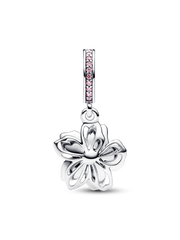 Cherry Blossom Dangle Charm - Sterling silver