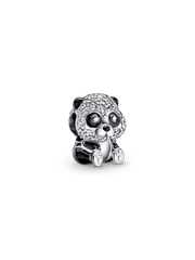 Sparkling Cute Panda Charm - Sterling silver