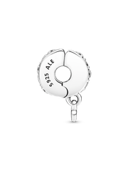 Family Always Pavé Clip Charm - Sterling silver