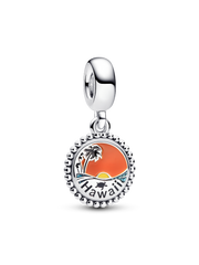 Tropical Hawaii Dangle Charm - Sterling silver