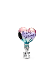 Happy Birthday Balloon T-Bar Heart Bracelet Set