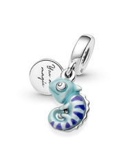 Color-changing Chameleon Dangle Charm - Sterling silver