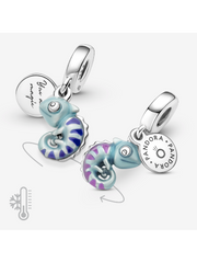 Color-changing Chameleon Dangle Charm - Sterling silver