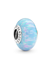 Opalescent Ocean Blue Charm - Sterling silver
