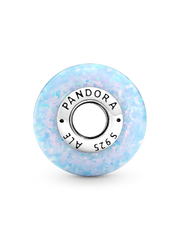 Opalescent Ocean Blue Charm - Sterling silver