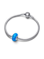 Opalescent Ocean Deep Blue Charm - Sterling silver