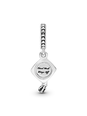 Graduation Cap Dangle Charm - Sterling silver
