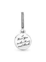 Moon & Blue Sky Dangle Charm - Sterling silver
