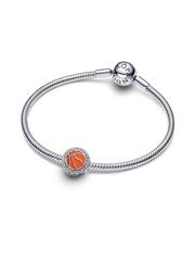 Engravable Basketball Charm - Sterling silver
