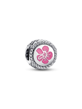 Hawaii Hibiscus Flower Charm - Sterling silver