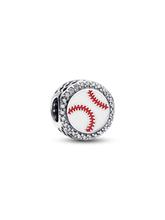 Engravable Baseball Charm - Sterling silver
