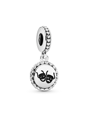 Theatre Masks Dangle Charm - Sterling silver