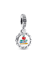 Schoolteacher Engravable Dangle Charm - Sterling silver