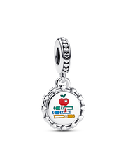 Schoolteacher Engravable Dangle Charm - Sterling silver
