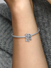 Icy Snowflake Drop Charm - Sterling silver