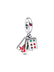 FINAL SALE - Mahjong Triple Dangle Charm - Sterling silver