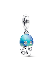 Color-changing Jellyfish Dangle Charm - Sterling silver