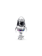 FINAL SALE - Space Love Rocket Charm - Sterling silver
