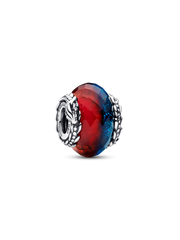 FINAL SALE - Game of Thrones Ice & Fire Dragons Dual Murano Glass Charm - Sterling silver