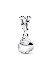 Rose in Bloom Dangle Charm - Sterling silver