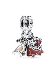 Disney The Lion King Timon & Pumbaa Splittable Dangle Charm - Sterling silver