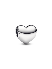 Metallic Puffy Heart Charm Bracelet Set
