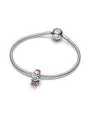 Playful Santa Charm - Sterling silver