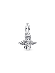 FINAL SALE - Sparkling Angel Dangle Charm - Sterling silver