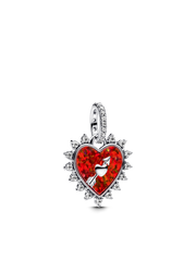 Spinnable Arrow Heart Charm Necklace