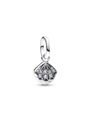 Sparkling Shell Mini Dangle Charm - Sterling silver