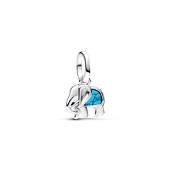 Turquoise Elephant and Heart Charm Bracelet