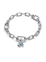 Turquoise-colored Elephant Mini Dangle Charm - Sterling silver