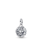 Heart Medallion Charm - Sterling silver