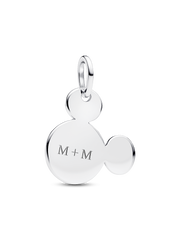 Disney Mickey Mouse Engravable Dangle Charm - Sterling silver