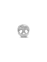 Textured Skull Mini Charm - Sterling silver